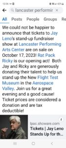 Flight Test Museum Charity Event LPAC